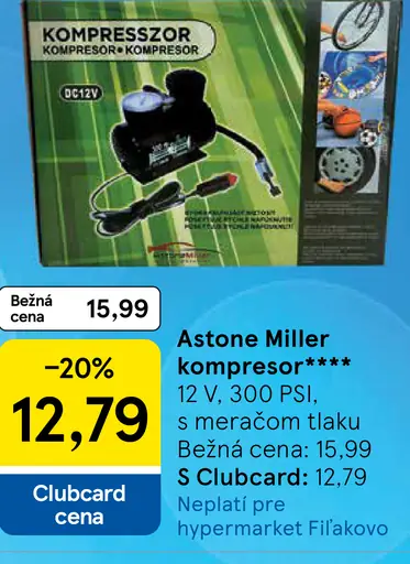 Astone Miller kompresor s meračom tlaku