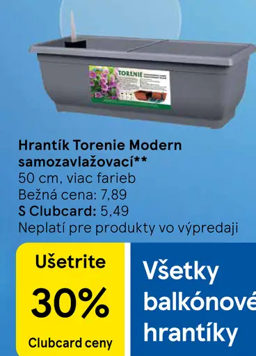 Hrantík Torenie Modern samozavlažovací balkonový hrantík