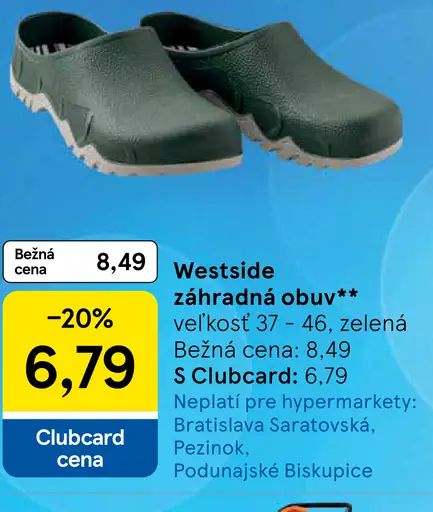 Westside záhradná obuv