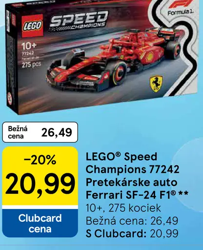 LEGO Speed Champions 7722 Pretekárske auto Ferrari SF-24 F1