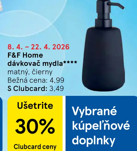 F&F Home dávkovač mydla matný čierny