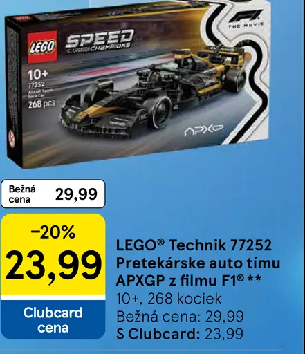 LEGO Technic 77252 pretekárske auto tímu AXPKP z filmu F1