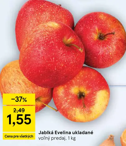 Jablká Evelina ukladané