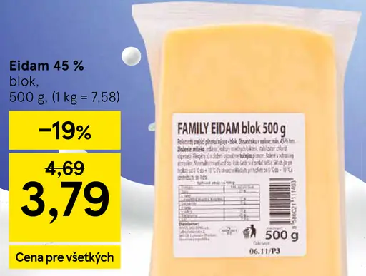 Family Eidam blok syr