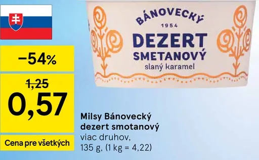 Milsy Bánovecký dezert smotanový