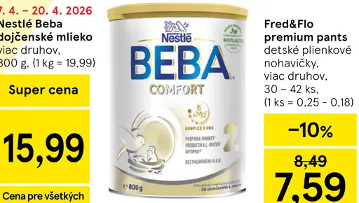 Nestlé Beba dojčenské mlieko Comfort