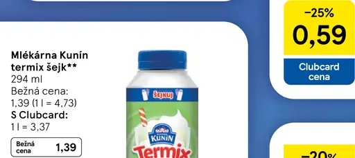 Mlékárna Kunín Termix šejk