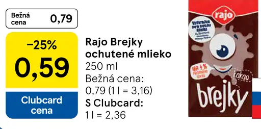 Rajo Brejky ochutené mlieko
