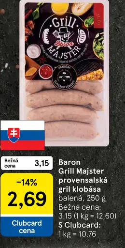 Baron Grill Majster provensálska grill klobása
