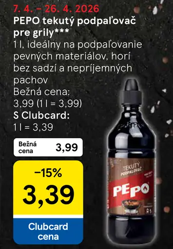 Pepo tekutý podpaľovač pre grily
