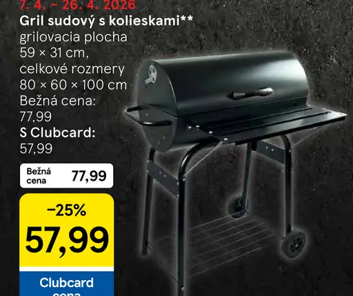 Gril sudový s kolieskami