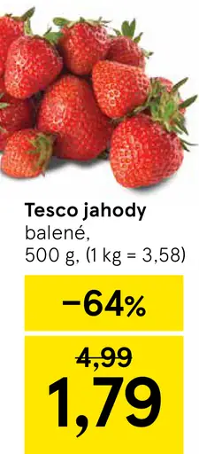 Tesco jahody balené