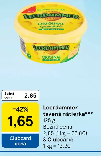 Leerdammer tavená nátierka