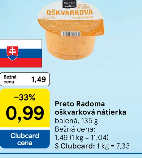 PRETO Radoma Oškvarková nátierka