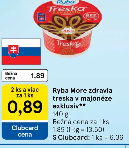 Ryba More Zdravia Treska v majonéze Exklusiv