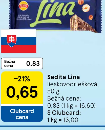 Sedita Lina lieskovo-oriešková oblátka