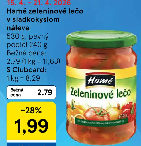 Hamé Zeleninové lečo v sladkokyslom náleve
