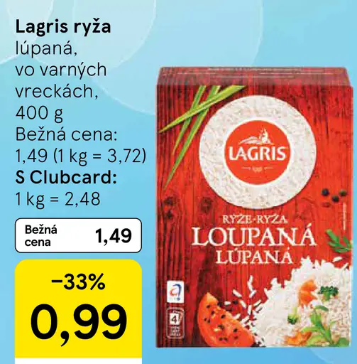 Lagrís ryža lúpaná vo vreckách