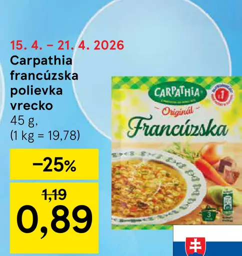 CARPATHIA Francúzska polievka vrecko