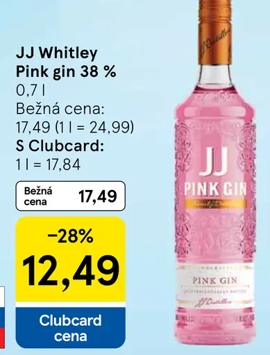 JJ Whitley Pink Cherry Gin 38%