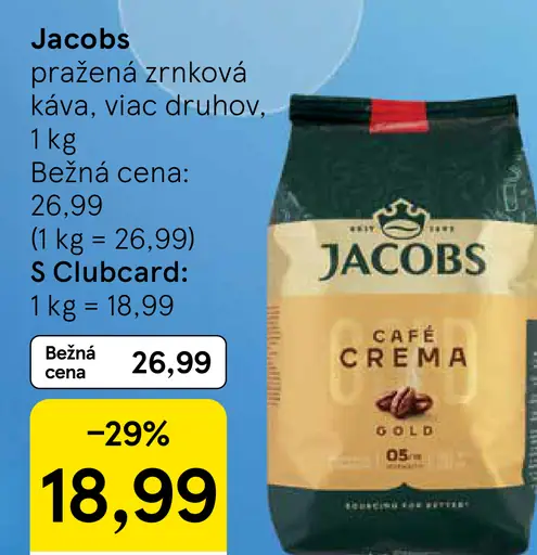 Jacobs pražená zrnková káva