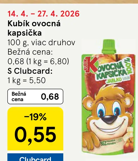 Kubík ovocná kapsička