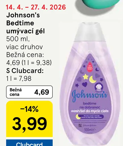 Johnson's Bedtime umývací gél