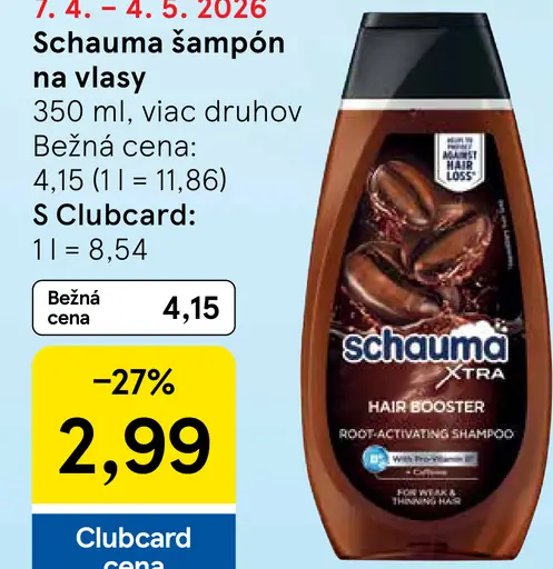 Schauma šampón na vlasy Xtra Hair Booster