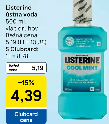 Listerine Cool Mint ústna voda