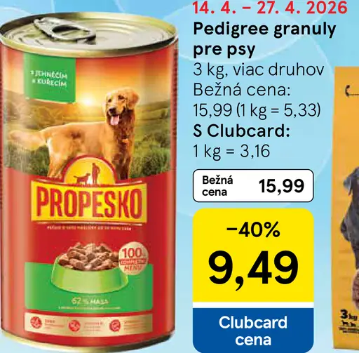 Propesko konzerva pre psy