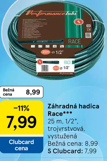 Záhradná hadica Race trojvrstvová vystužená