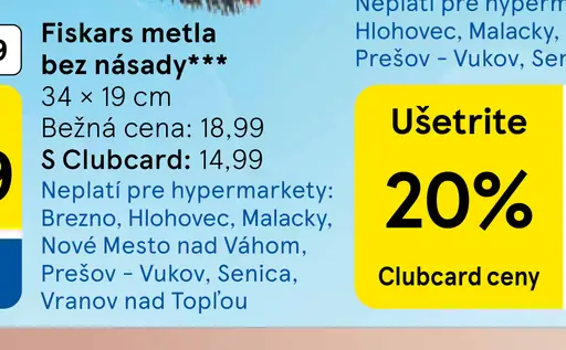 Fiskars metla bez násady