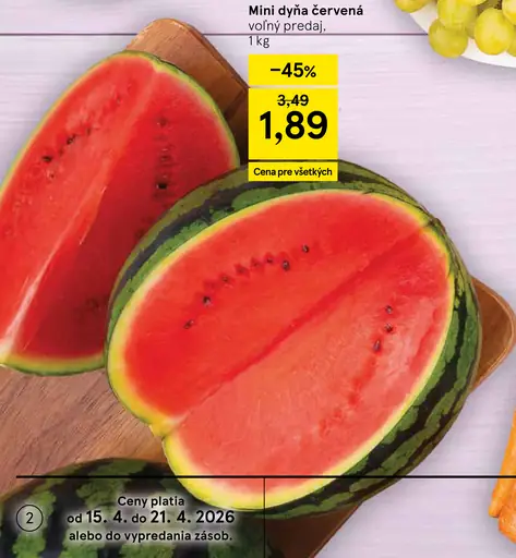 Mini dyňa červená