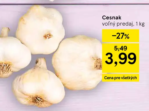 Cesnak voľný predaj