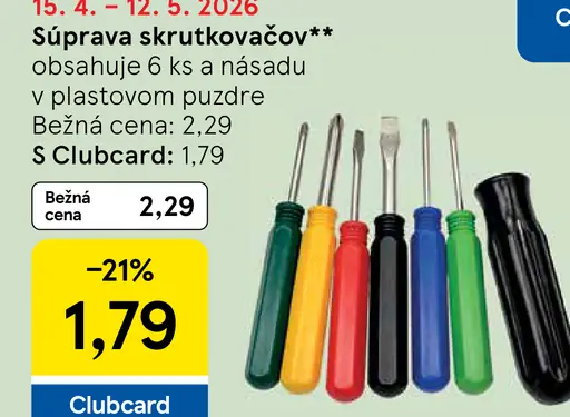 Súprava skrutkovačov v plastovom puzdre