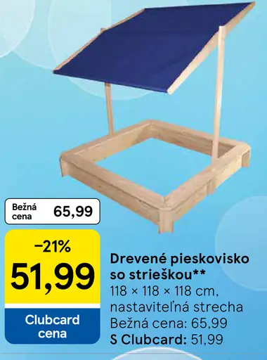 Drevené pieskovisko so strieškou