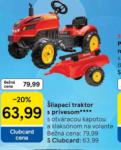 Šliapací traktor s prívesom