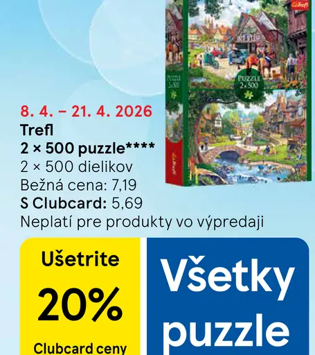 Trefl puzzle 2x500 dielikov