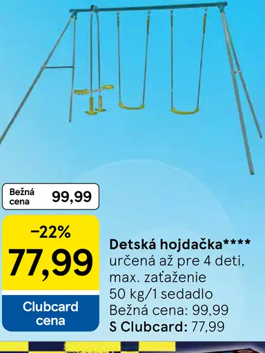 Detská hojdačka so závesným systémom