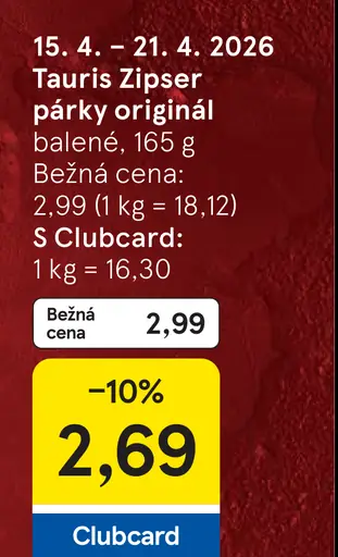 Tauris Zipser párky originál