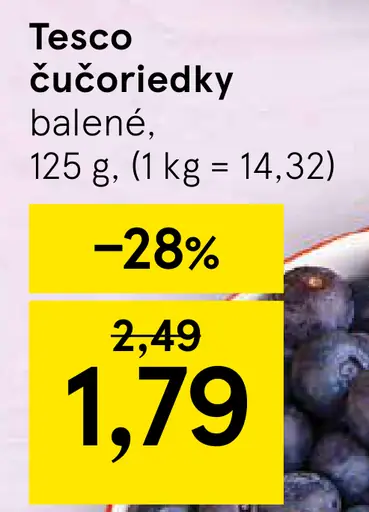 Tesco čučoriedky