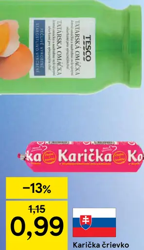 Tesco tatárska omáčka