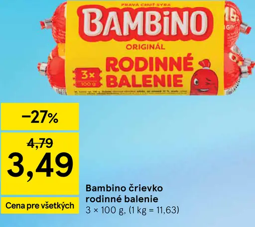 Bambino črievko rodinné balenie