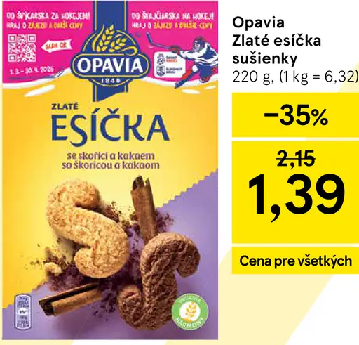Opavia Zlaté Esíčka sušienky