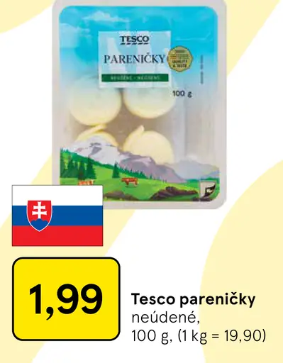 Tesco parenické neúdené