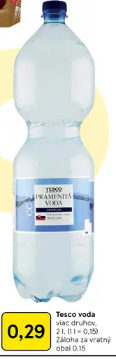 Tesco pramenitá voda