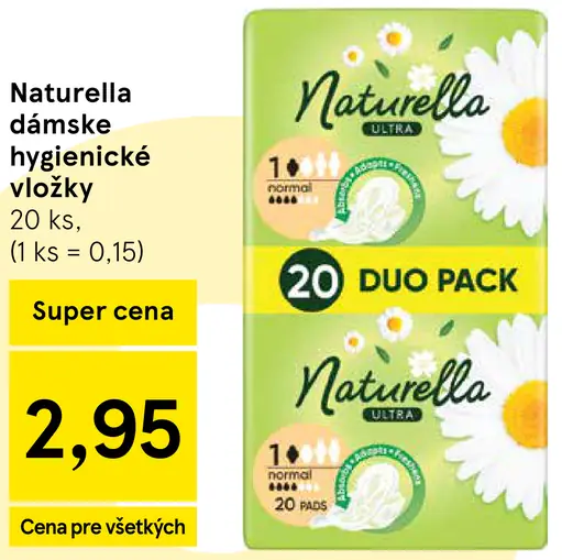Naturella dámske hygienické vložky Ultra Duo Pack