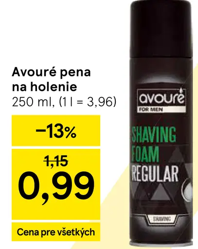 Avoure pena na holenie For Men Shaving Foam Regular
