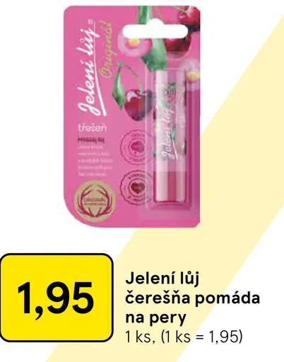 Jelení lůj čerešňová pomáda na pery