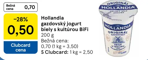Hollandia Bio jogurt gazdovský biely s kultúrou BiFi